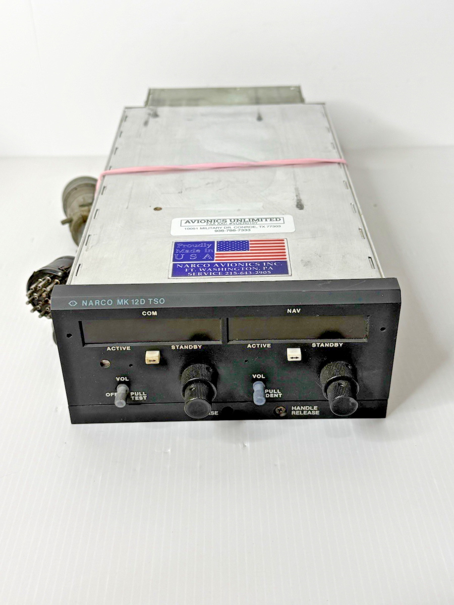 Narco MK-12D TSO NAV/COM 03118 w/o VOR/LOC (14 VDC) Bench Tested
