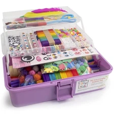 Arts and Crafts Supplies Set 1000+ Pieces Giftable Craft Box for Kids: DIY Craft