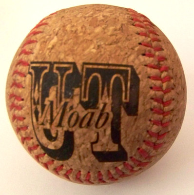 Moab UT ball baseball souvenir cork surface red stitching, NEW, as issued.