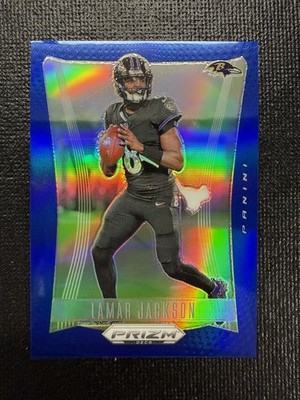 Panini 2024 Prizm Deca Lamar Jackson Ravens #20 Blue Prizm /149