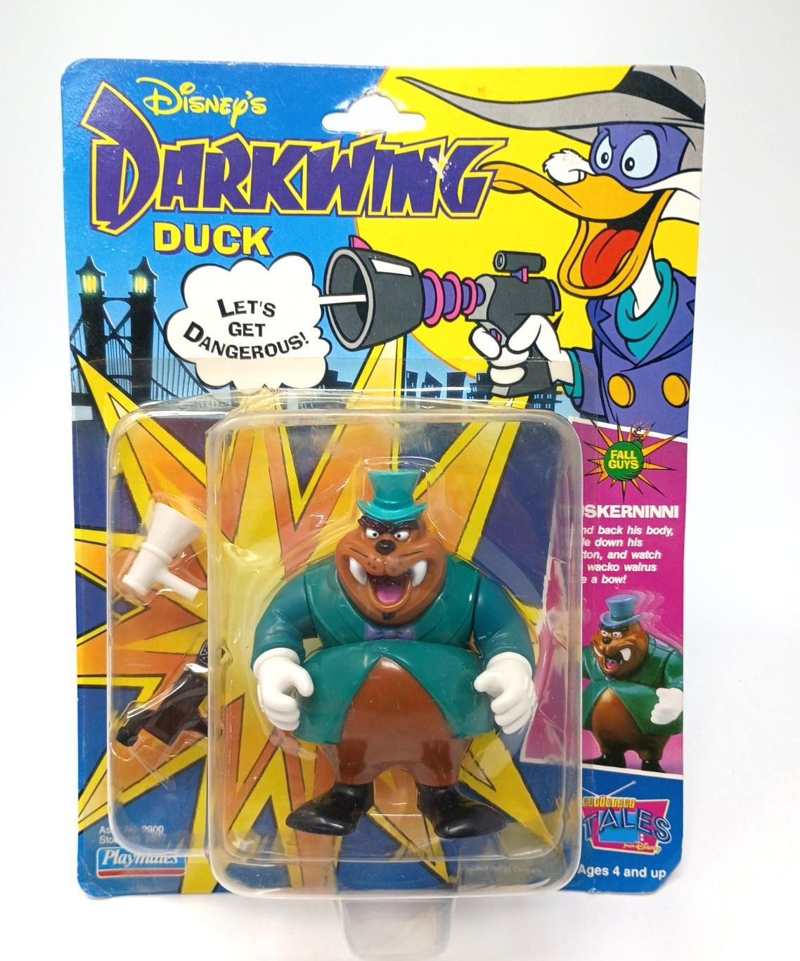 1991 Playmates Darkwing Duck TUSKERNINNI Action Figure NIP