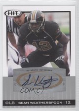 2010 SAGE Hit Silver Auto Sean Weatherspoon #A17 Auto 0f3