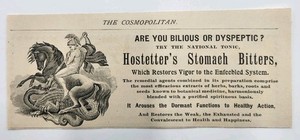 1897 Hostetter's Stomach Bitters Victorian Original Print Ad 1890's