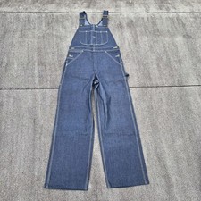 Vintage Sears ROEBUCKS Denim Jean Bib Overalls 32x30 Carpenter Coverall