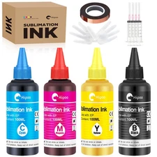 Sublimation Ink Refilled Bottles with Heat Tape Refill for ET2400 XP4105 XP41...