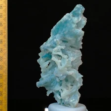 Blue Chalcedony Quartz coral stalactites cluster mineral specimen India 738ct