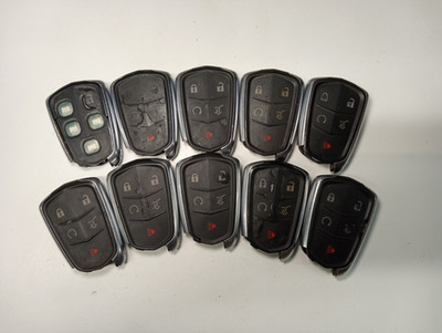LOT OF 10 OEM CADILLAC KEY FOB LOT KEYLESS ENTRY FOB HYQ2EB 5 BUTTONS