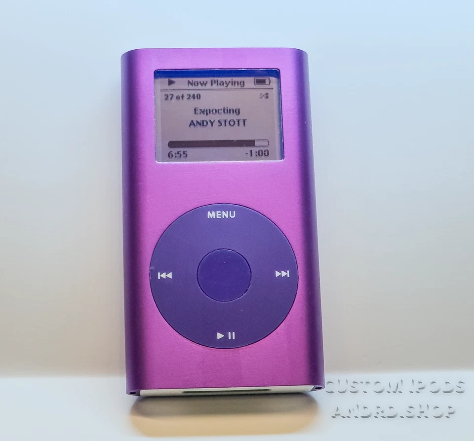 Custom Mod  Purple iPod Mini 2nd Gen - 128-512GB Clickwheel Backlight Taptic iFl - Image 3 of 4