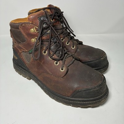 Georgia Boot Mens 10W #G086 Lace Up Steel Toe 6  Waterproof Brown Boots