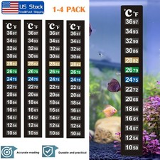 4  Dual Fish Tank Aquarium Thermometer Temperature Sticker Celsius Fahrenheit US