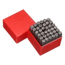 36Pcs 25/64" 10mm Metal Letter Stamps Uppercase Letter and Number Stamping Kit