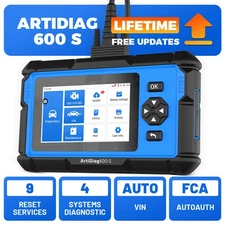 TOPDON AD600S +BT100 OBD2 Scanner Engine ABS SRS TCM Code Reader Diagnostic Tool
