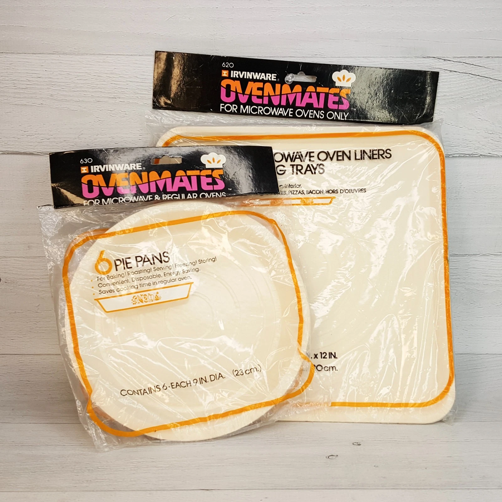 Vintage Irvinware Ovenmates Disposable Trays & Pans for Oven & Microwave Sealed