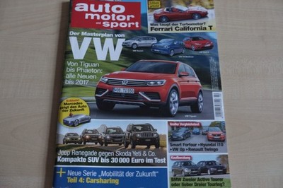 3) Auto Motor Sport AMS 02/2015 - Smart Forfour 0.9 Pas - VW Up 1.0 High Up mit