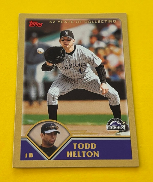2003 Topps Gold Todd Helton #20 0323/2003 - Colorado Rockies HOF