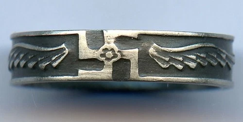 Finland WWII 1940 Air Force Support Ring Size Inside 17.8mm !!!