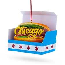 Classic Chicago Style Hot Dog Resin Ornament