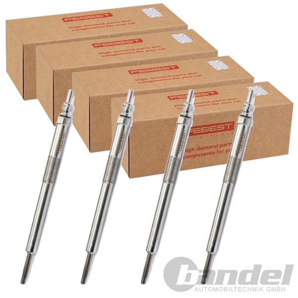 4X Febest GlÜHkerzen 14642-001 Passend FüR 4-ZYLINDER Ssangyong Actyon Kyron-image