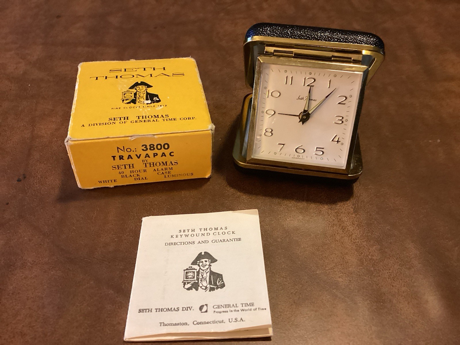 SETH THOMAS GENERAL TIME 40 HR ALARM CLOCK #3800