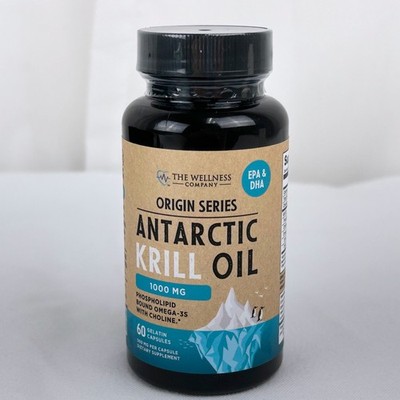 The Wellness Company Origin Series Antarctic Krill Oil 1000mg X 60 EX 8/26 SALE
