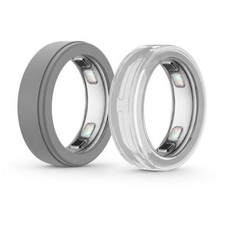 2 Pack Ring Cover for Oura Ring 5, Anti-Scratch Silicone S-Size 6-10 Grey Clear