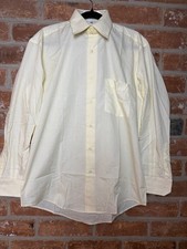 Berlioni Italy Men's Dress Shirt Size 15-15.5 33/34 Cream