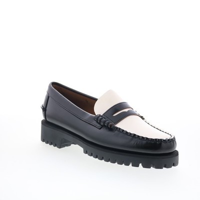 Sebago Dan Lug Damen Schwarz Leder