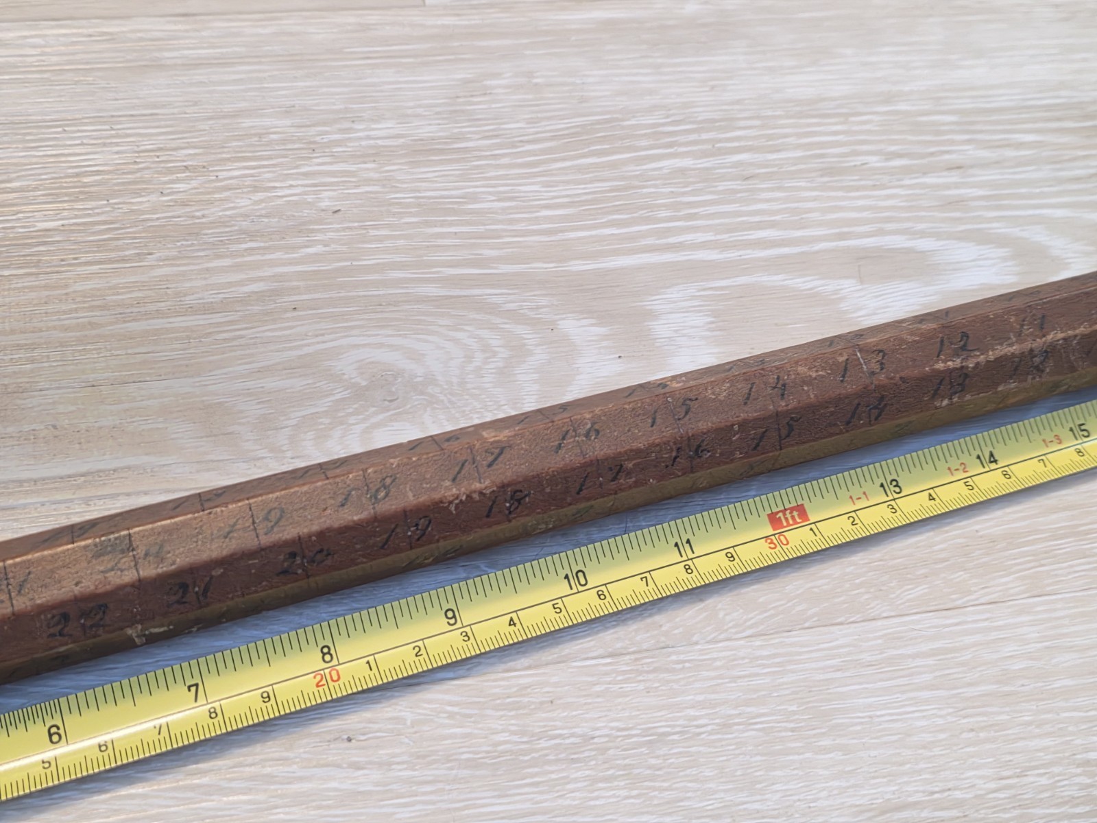 Vintage Octagonal Log / Timber Rule