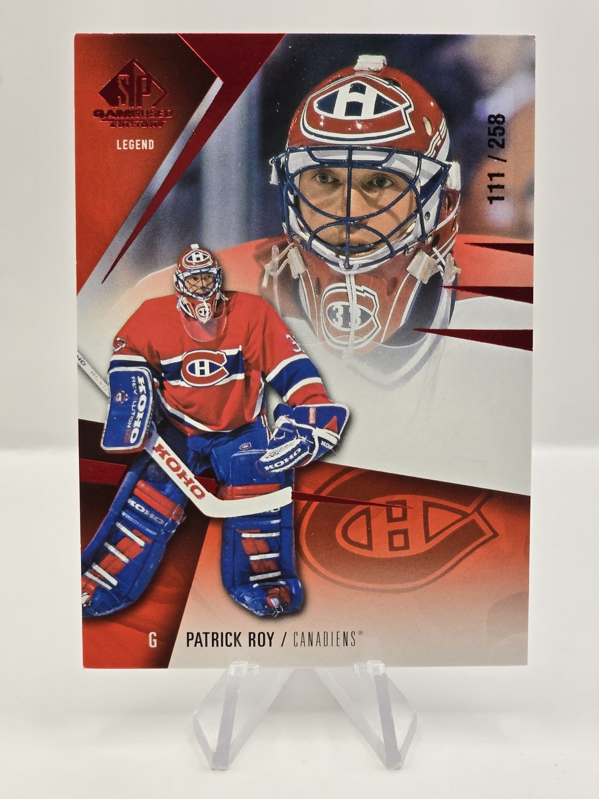 2023-24 SP Game Used #192 Patrick Roy Red #/258