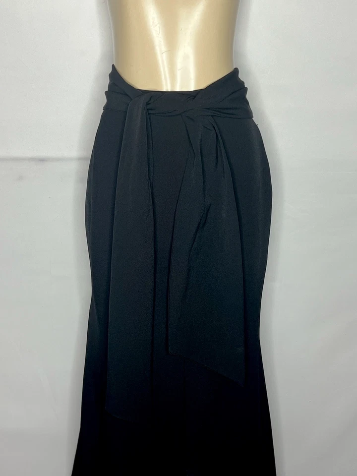 MAXI FALDA CHETTA B NEGRA PUNTO FONDO ACANALADO TOTALMENTE FORRADA TALLA 12 Foto 2 de 3