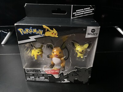 Pokemon Select Evolution Multi Pack Pichu Pikachu Raichu Figures New Sealed