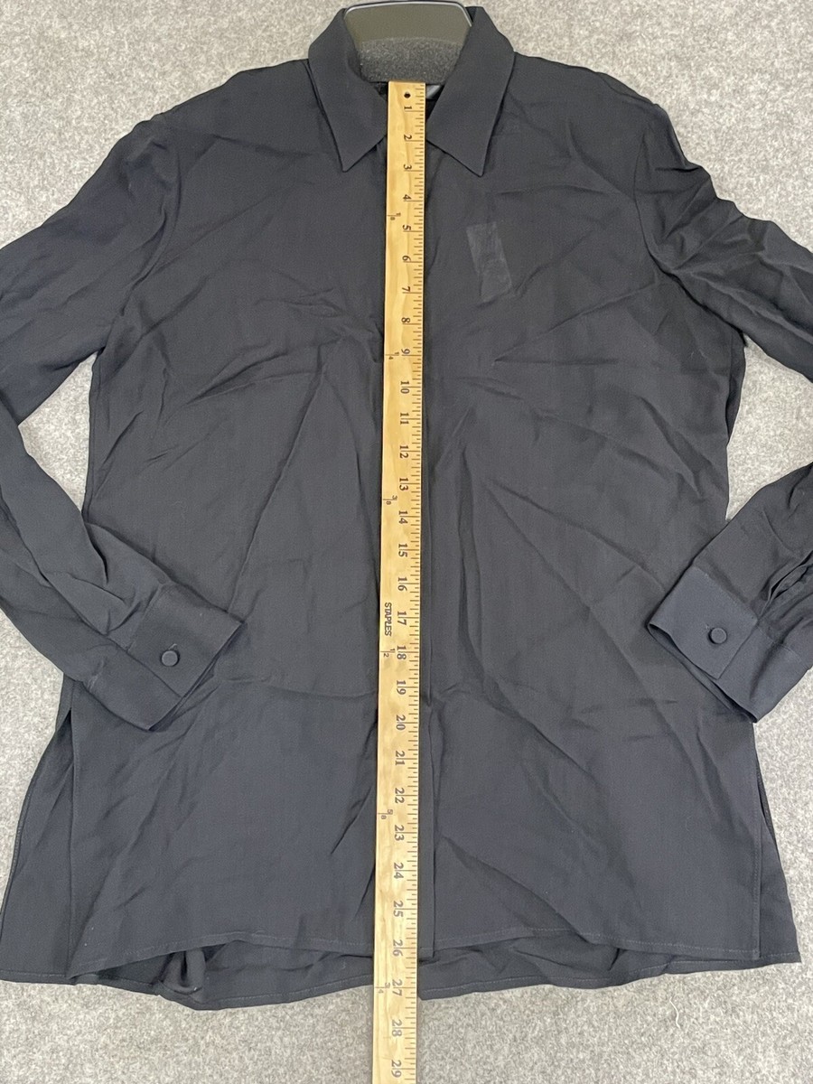 The Row Shirt Womens Small S Black Button Up Carlton Placket The Row Shirt Womens Small S Black Button Up Carlton Placket