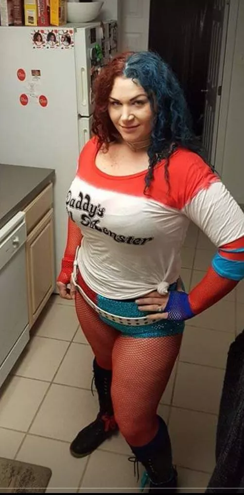 Harley quinn fancy dress plus sale size