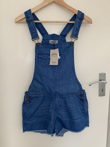Primark Ladies Denim Dungaree Shorts 