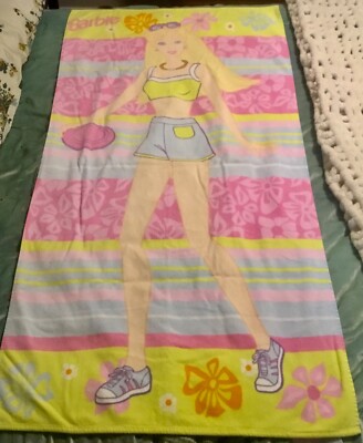 Vintage Barbie  Bath Beach Towel Blonde  1996
