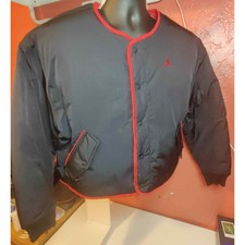 Nike Jordan Air Flight Jacket Reversible Black Red Dh0655-010 Women Small