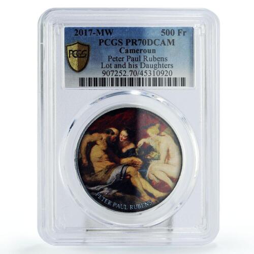 Cameroon 500 francs Peter Paul Rubens Lot Daughters Art PR70 PCGS Ag coin 2017 - Picture 1 of 2