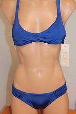 NWT Roxy Swimsuit 2pc Bikini Set Sz XS Base Girl Tri Halter