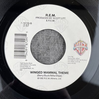 R.E.M. Drive / Winged Mammal Theme 45 Warner Bros. 7-18729 NEW