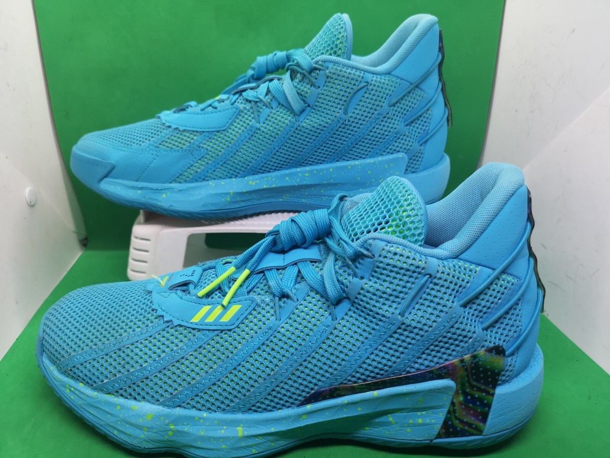 Adidas Men's Dame 7 Jam Fest FZ1050 Basketball Shoes Cyan Size 9.5