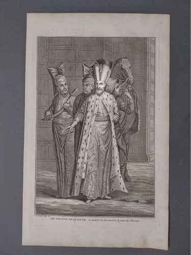 Picart Imperio Otomano Aguafuerte 1741 Turquía Grand Seigneur Turca Beiram - Picture 2 of 4