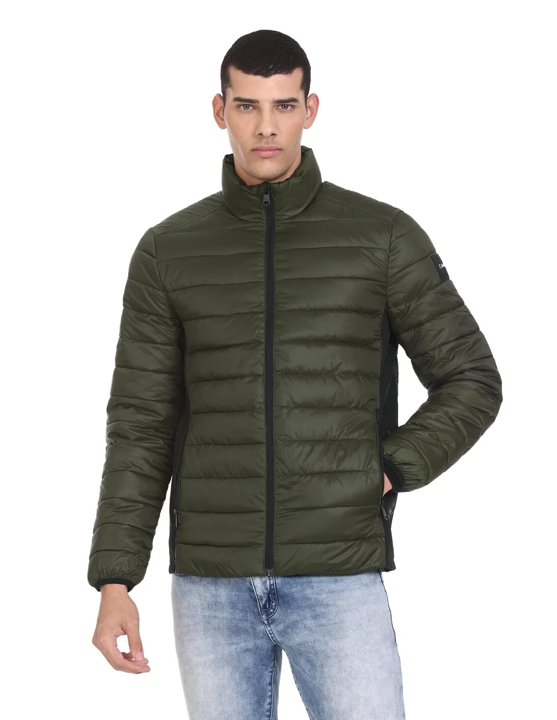 Calvin Klein Men's Dark Green Recycled Polyester Hooded Jacket image 2
