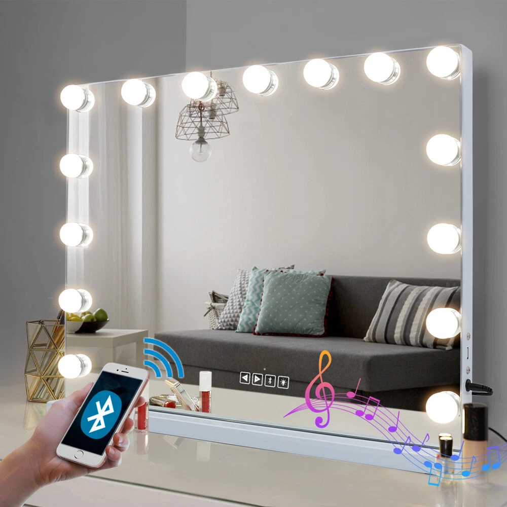 Vanity Mirror with Lights, Luxury Hollywood Mirror Includes Bluetooth