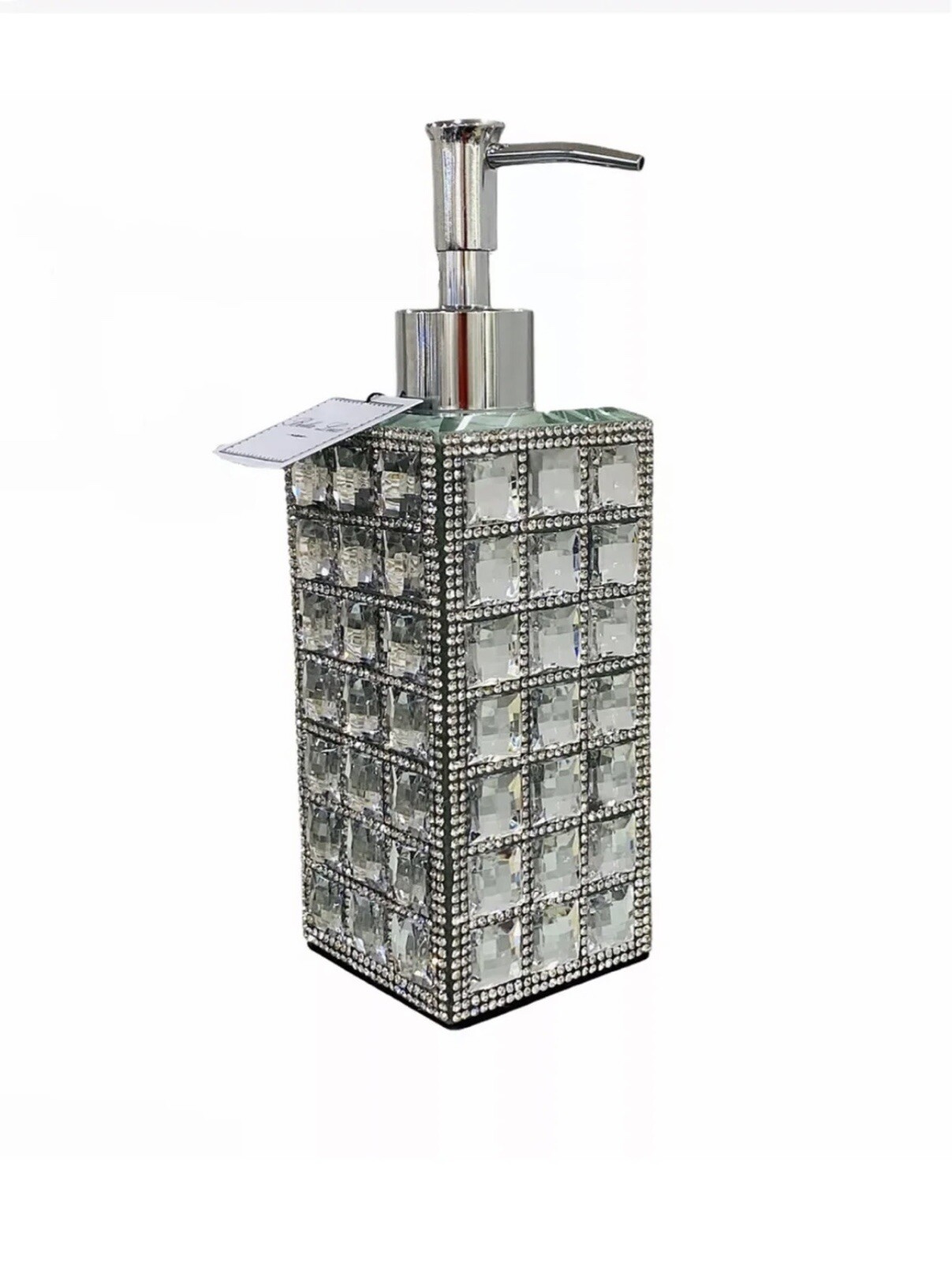 BELLA LUX Luxury Soap Dispenser Full Rhinestones Glam Bathroom
