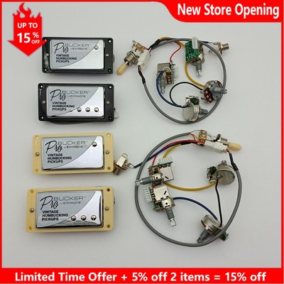 For LP SG Epiphone ProBucker Humbucker Pickup with Push Pull Wiring Harness Set