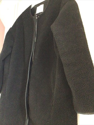 Teddy Bear Coat Size M Mango Black 