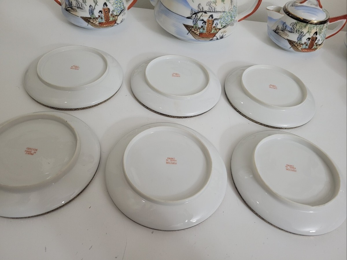 Old Japanese tea sets porcelain 17pcs condition excellent | eBay