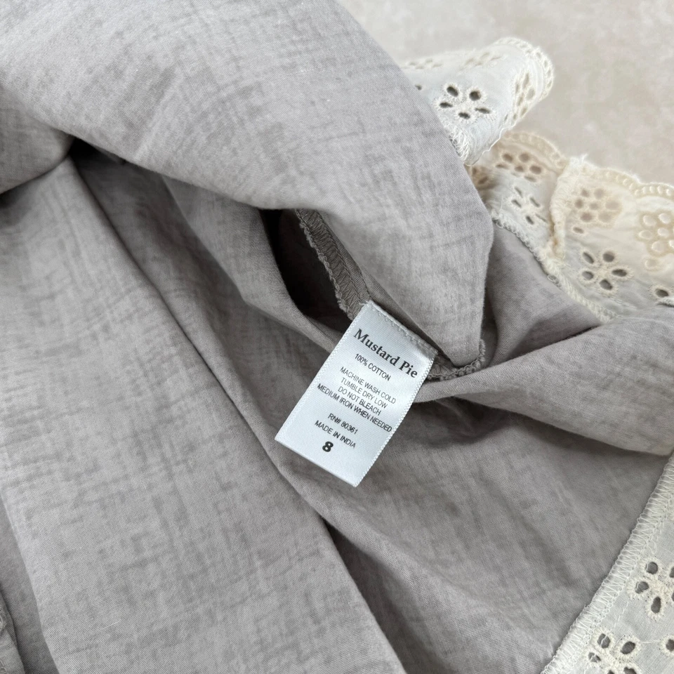 MUSTARD PIE Lace Trim Jumper Dress Size 8 - Изображение 2 из 3