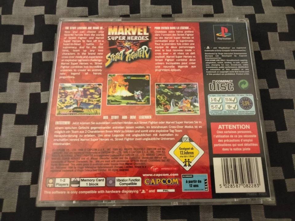 Marvel super heroes vs street fighter sur ps1, VF - Photo 4/4