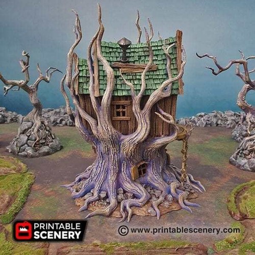Cabaña Feywild - edificio de fantasía en ruinas - terreno de mesa de fantasía - Imagen 3 de 8